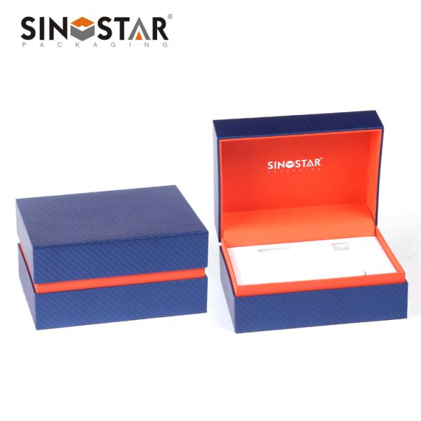 Plastic Watch Presentation Box , Custom Luxury Handmade Mens Watch Gift Box