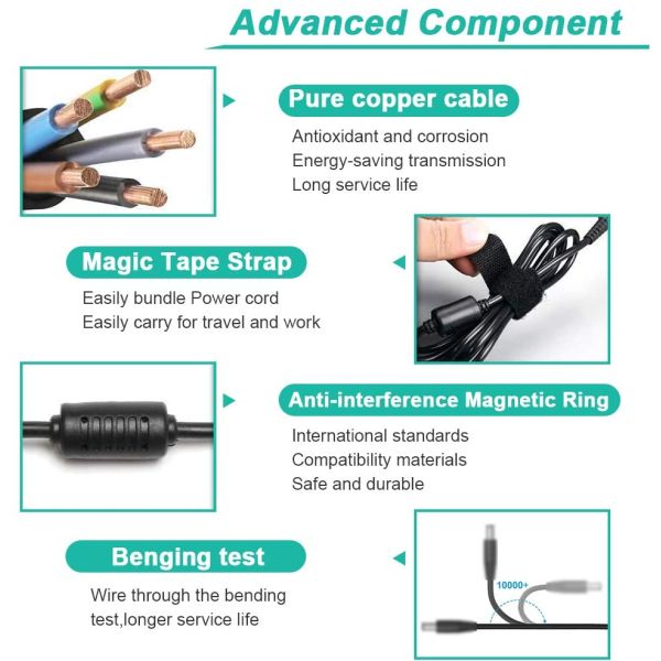 Compact 220V Desktop Power Adapter 100% PC AC To DC Power Adapter For DC Jack 5.5*2.5mm