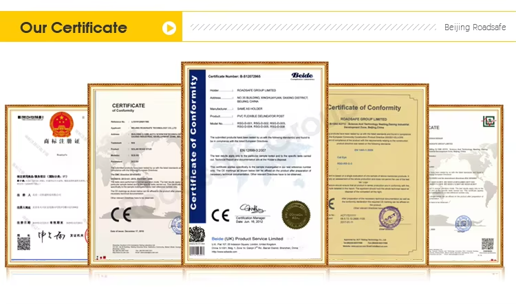 750mm Flexible Safety Post Delineator Road Safety PU Traffic Bollard Traffic Warning Products