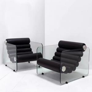 China Simple Transparent Acrylic Leisure Single Chair Fiberglass Shaped Recliner on sale