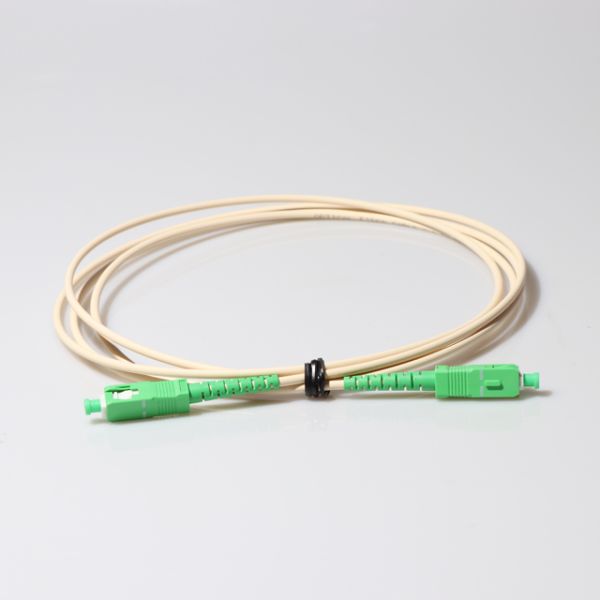 White G657a2 Fiber Cable Patch Cord SC APC To SC APC Singlemode 3m