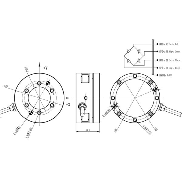 SCY74D Multi-Axis Force Torque Sensors 6 DoF Force Torque Load Cell Sensor 6 Axis Force Sensor Load Cell for Robotic Application