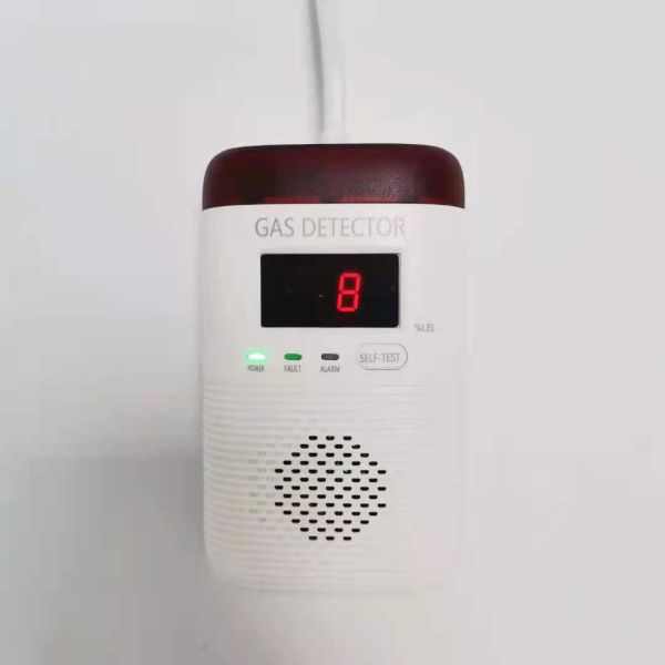 Wired Natural Gas Detector Alarm 0-20%LEL 85dB With Sound / Light Warning