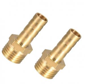 China 1/4inch / 6mm Hose Barb , Male BSP Thread Brass Barbed Coupling on sale