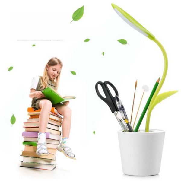 USB Rechargeable Touch Doudou Miao LED Table Lamp With Pen Holder