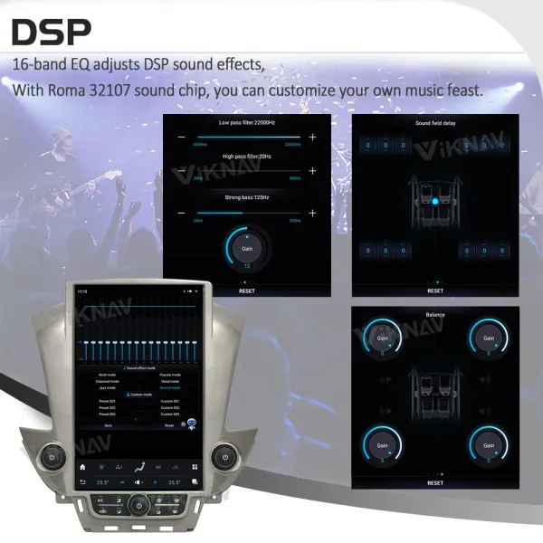 Viknav Car Radio For Chevroler Suburban Tahoe GMC Yukon (2014-2020)14.5 inch Android 13 Multimedia GPS Navigation Player