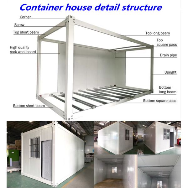 20ft 40ft Flat Pack Container House Easy Assemble Light Steel Structure For Storage Living