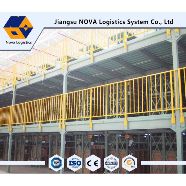 1000kg / M2 Multi Tier Mezzanine Rack , Multilayer Storage Mezzanine Platforms