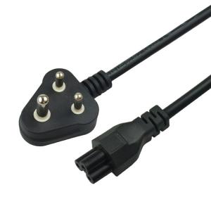 China 1.5mm C19  India 3 Prong Computer Power Cord South Africa Power Cable wholesale