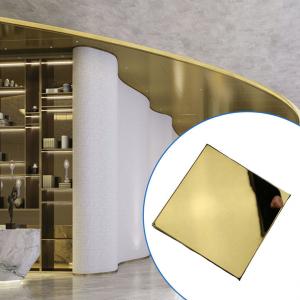 China SS 304 Mirror Stair Decorative Stainless Steel Sheet 4x8 Thickness 0.5mm on sale