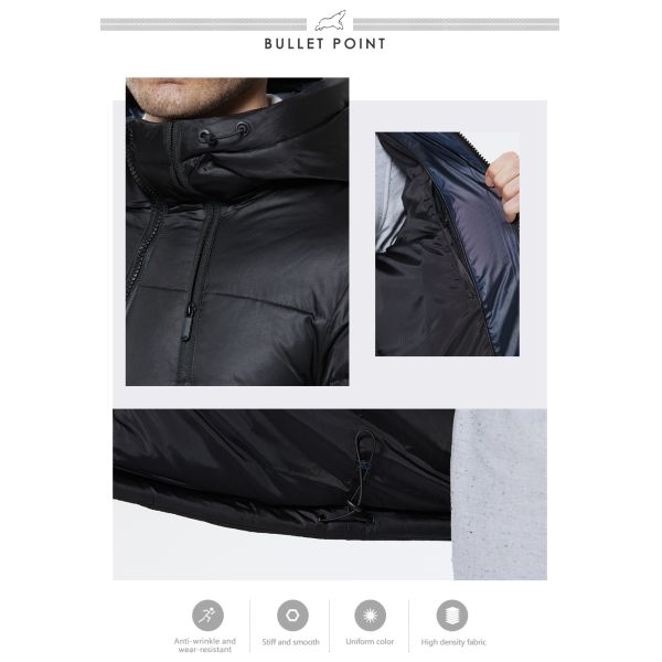 Adjustable Drawstring Bio Down Man Coat Wind Proof Casual Men Jacket Casual Style