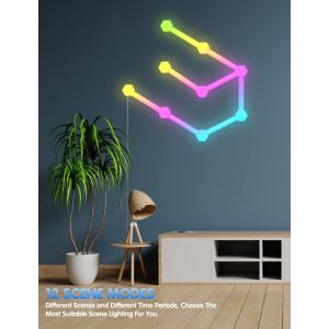 DIY Splicable Rainbow LED Light Bar Rhythmic Ambient Mobile Remote Control
