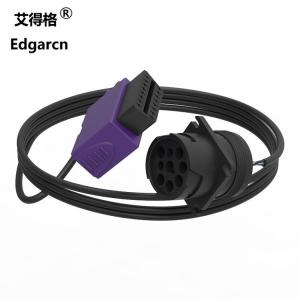 China Purple Molding Truck Wiring Harness , J1939 9 Pin Deutsch To Obd2 Cable on sale