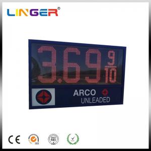China Custom Outdoor LED Gas Price Sign in Red Color With IR Remote Control wholesale