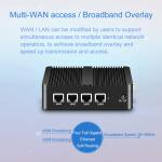 4 LAN DDR3L Firewall Router Fanless Mini PC Intel Celeron Series J1900