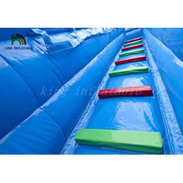 Durable PVC Inflatable Dry Slide Digital Printed Blue Oceanic With CE Blower