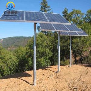 China 105mph Steel 3 Panels Solar Panel Support Structure 60 Degree wholesale