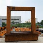 China Wide 9ft Corten Steel Water Feature 180cm Rain Curtain Fountain Outdoor wholesale