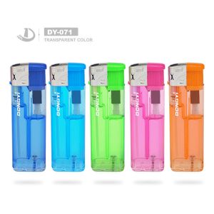 China Transparent Color Logo Printed Electric Shock Lighter Five Colors and Child Resistance wholesale