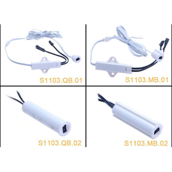 Plastic Electronic IR Sensor Light Switch DC 12V For Cabinets Wardrobes