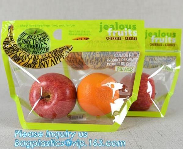 Micro Perforated Plastic Bag For Vegetable bread fruit, bopp fresh vegetable packaging bag, Clear Fresh Vegetables Packa