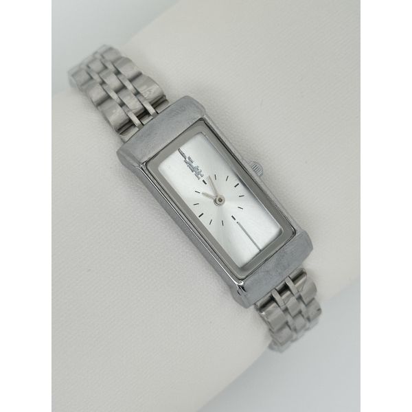 Silver Dial Analog Wrist Watch Stainless Steel With Date Display And Luminous Hands