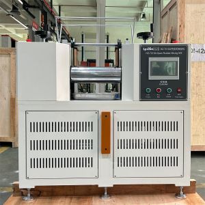 China Two Roll Open Mill Rubber Mixing Machine Open Rubber Mixer Equipment With 1 Year Warranty Rubber Mixing capacity 0.3 To 2kg on sale