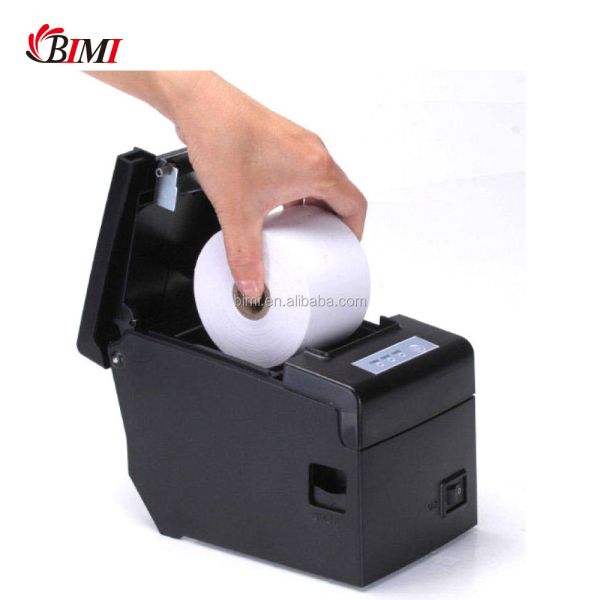 Compact Bimi 58 mm POS Thermal Receipt Printer with Built-in Adaptor Black and