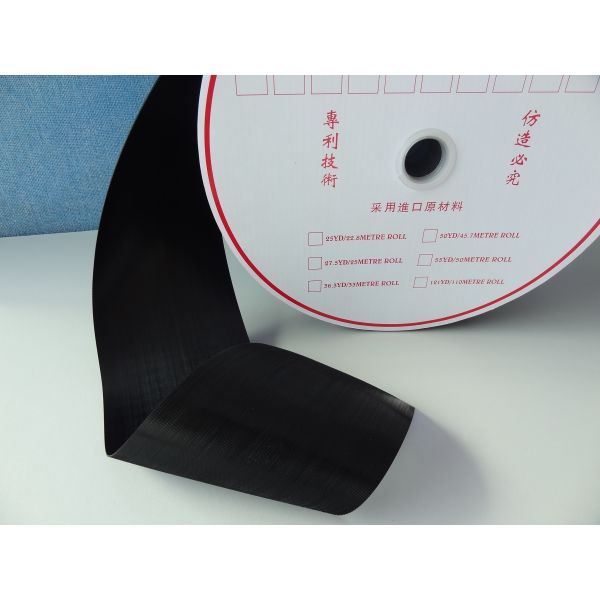 Super Thin Plastic Fastener Tape Hook Black Soft Nylon Hook And Loop Fastener Tape