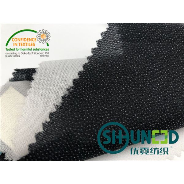 55GSM Fusible Woven Adhesive Liner /White Interlining In Garments