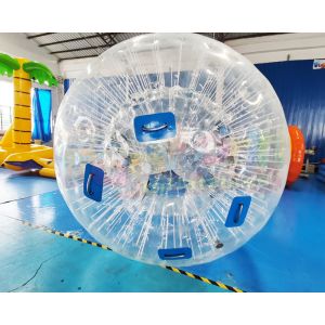 China 0.55mm PVC Inflatable Zorb Ball Transparent Ground Bubble Games Zorbing Ramp wholesale
