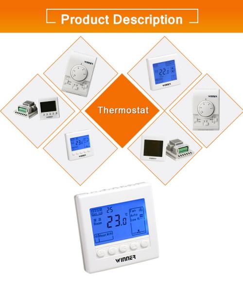 Touch Screen Wifi Hvac Thermostat Control Panel For Electric Valve Control