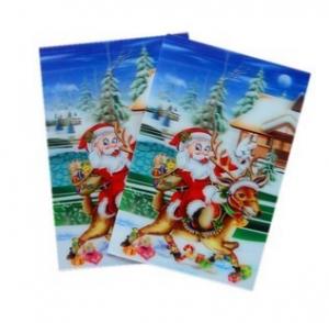 China PLASTIC LENTICULAR 3d lenticular christmas cards Lenticular 3D flip Christmas cards wholesale