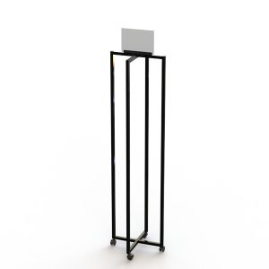 Square Cushion Folded Metal Floor Display Stands , Iron Display Rack With 4