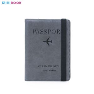 Customized Pattern Minibook Passport Holder Rfid Blocking Travel Wallet for