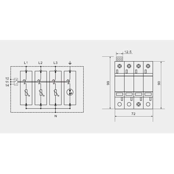 275V 60ka Power Surge Protection Device House Lightning Arrester Protector