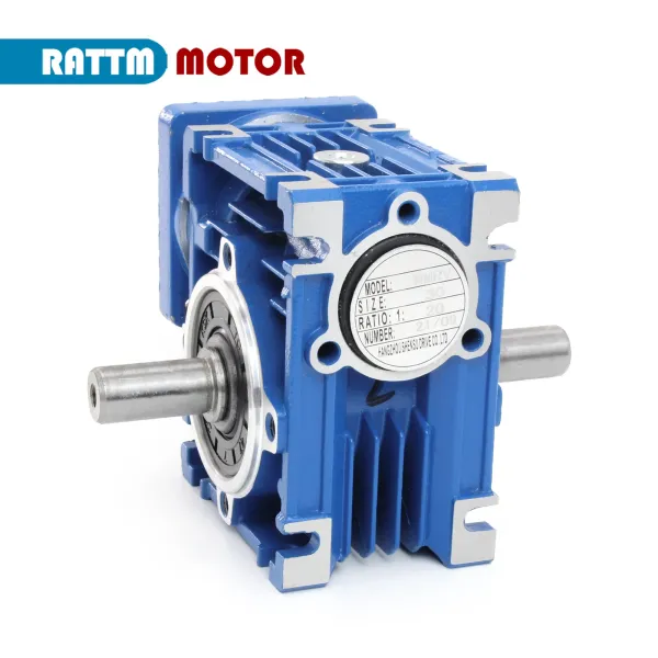 Output Daul Shaft 14mm Diameter Gear Worm Reducer NMRV030 NEMA23 Stepper Motor