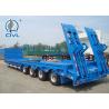 4 Axles Flatbed Manual Semi Trailer Trucks with Four Double Air Chamber for sale