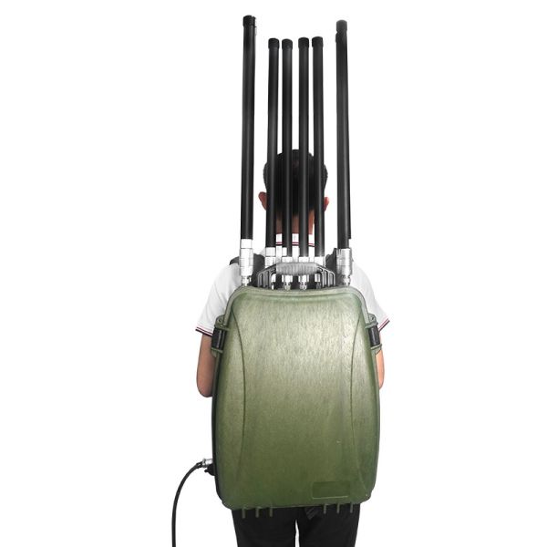 8 Channel 50W 1KM Man Pack Drone Signal Jammer Frequency Range 5.2G