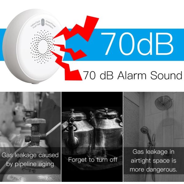 smart Zigbee gas leakage detector sensor tuya smart home security alarm system tuya app remote Sale
