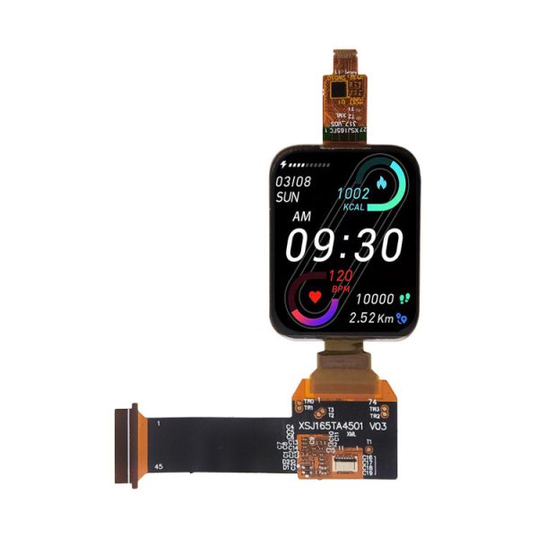 1.65 Inch AMOLED Display Module, 368X448 Resolution, QSPI Interface IC RM69090 Driving