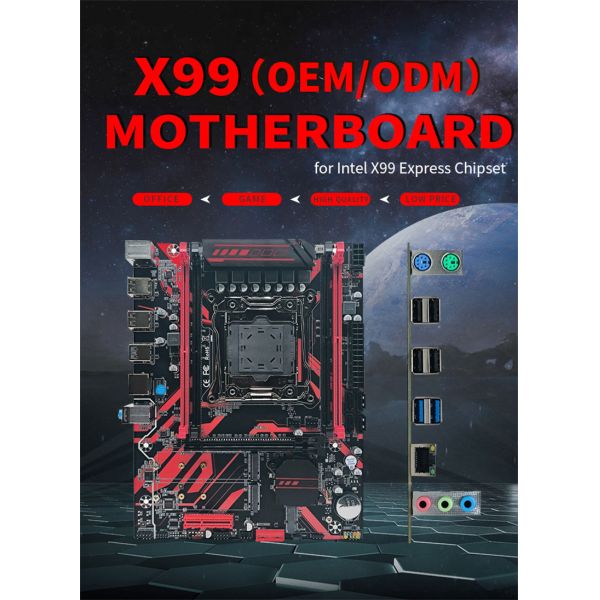 Customized X99 Motherboard PC Server Mainboard 4xDDR4 Support Core I7 E5 v3/v4 cpu X99 motherboards