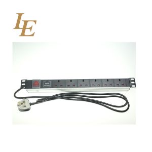 China UK Type 19 Inch 1u Rack Mounted Pdu With C14 Inlet wholesale