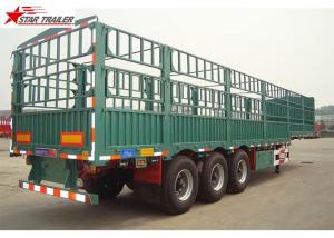 China Q345 Carbon Steel Dropside Tipping Trailer , Roof Opened Drop Side Trailer on sale