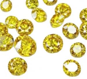 China Vvs Vs Fancy Vivid Yellow Synthetic Lab Grown Gemstones Hpht CVD Loose Diamond wholesale