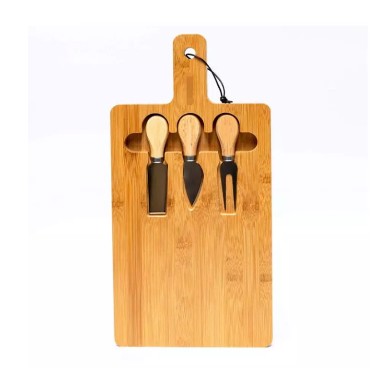 USA Warehouse Bamboo Charcuterie Drawer Board Set with Knives and Chopping Blocks