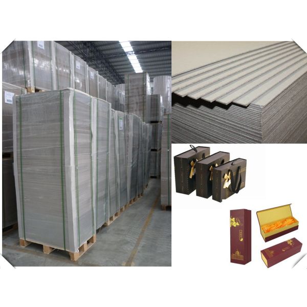 Eco-friendly Stiffness Thicker Grey Straw Board Paper Standard size 889mmx1194mm