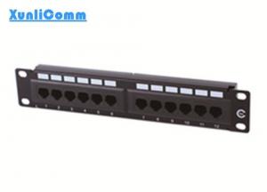 China Mini Cat6 Rj45 Patch Panel 12 Port With Surface Wall Mount Bracket wholesale