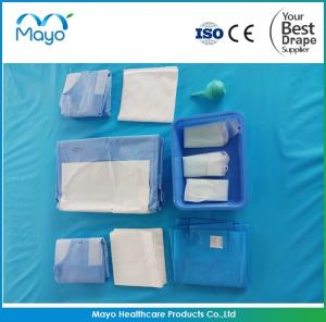 China Soft SMMS Non Woven Disposable Sterile C Section Surgical Drapes Cesarean Section Packs With Surgical Gowns wholesale