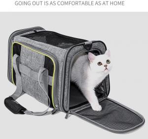 China Outdoor Expandable Airline Approved Pet Carrier Bag Cat Bag For Travel on sale